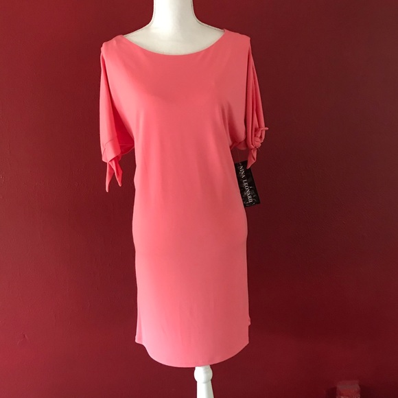 NWT: Nina Nicole coral dress w/detail on sleeves - Picture 2 of 14